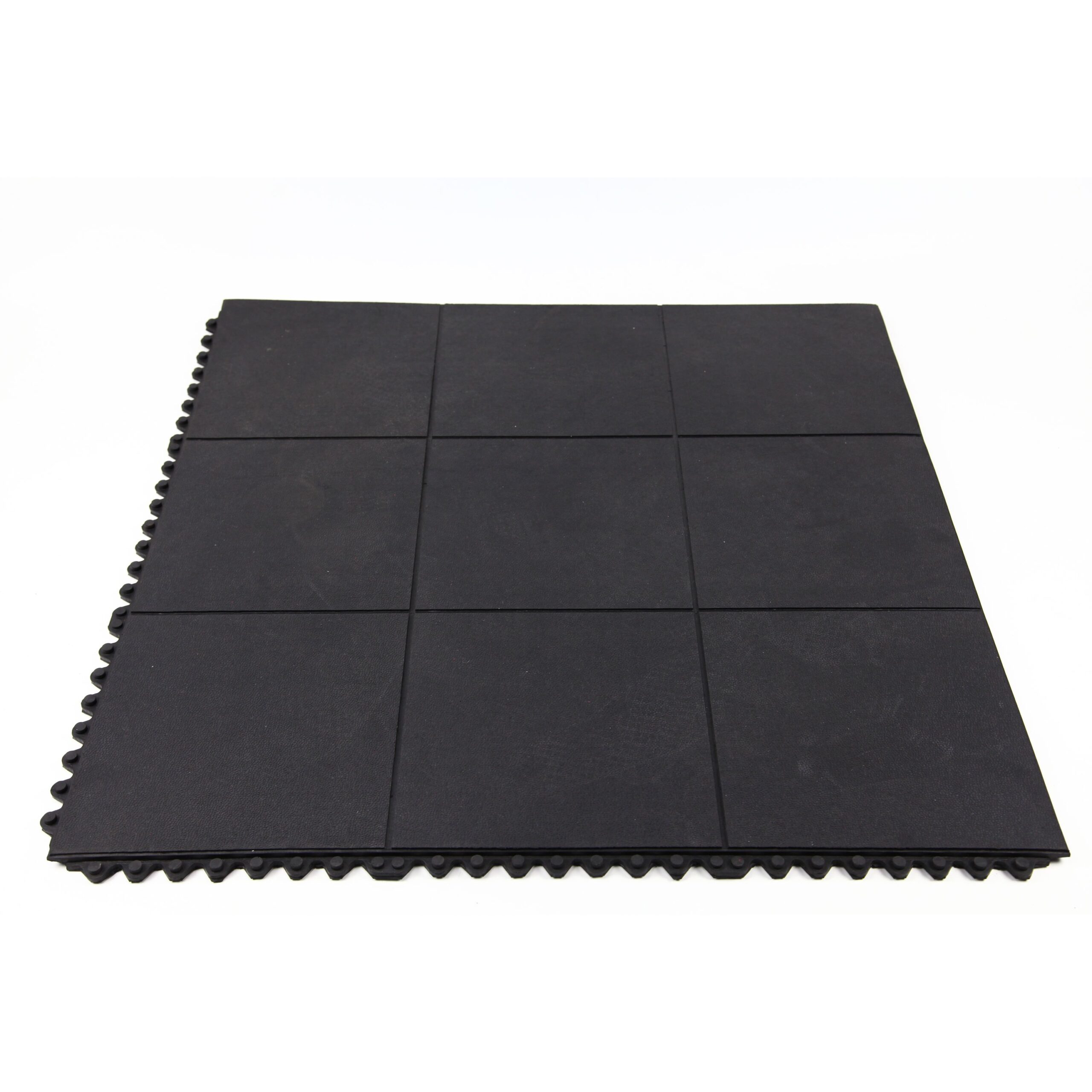 Black Interlocking Rubber Floor Mat